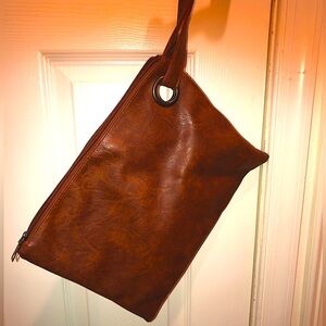 Cute brown wristlet bag